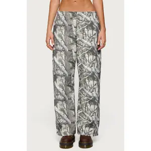 Edikted Women's Camo Straight Leg Sweatpants