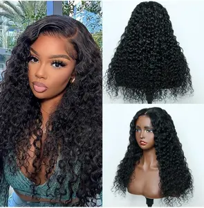 [Ashine] 18 Inch #1B Loose Deep Wavy 5*5HD Front Lace Wig 150% Density Must-Have style Glueless Human Hair Seamless Blend Realistic Hairline