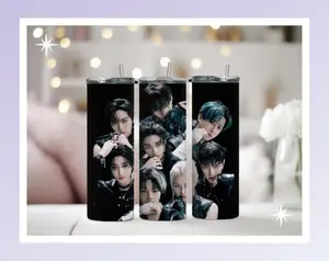 Skz 20oz Skinny Tumbler, Kpop Gifts, Summer Drinks, Travel