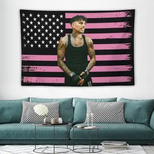 Tapestry Rauw Flag Wall Hanging With Art Home Decorations Durable Lightweight Washable Alejandro For Living Room Bedroom Festival Gift Dorm Decor 40in*60in Cotton Decorative Linen White