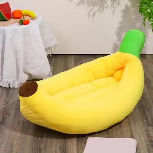 Dogs Bed Cozy Banana Shaped Nest Pets Bed Durable Detachable & Washable Plush Warm Sanctuary for Small/Medium/Large Dogs & Cats other