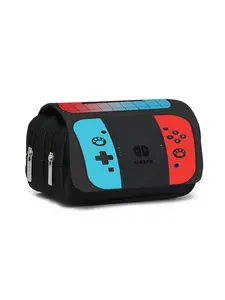 Gamepad pattern printed double-layer flip pen bag