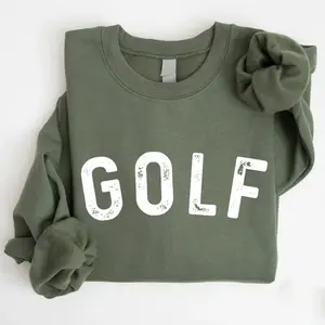 Golf Sweatshirt T-Shirt, Cute Golf Graphic Shirt, Golfer Gift Idea, Unisex Golf Pullover Crew Neck