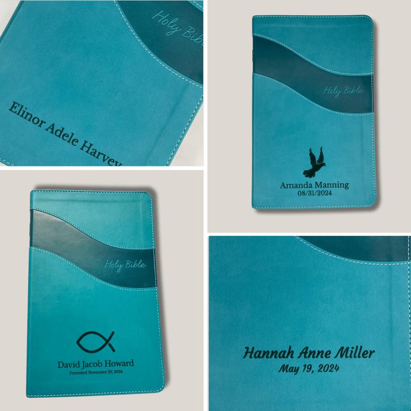 Custom NIV Teal Standard Size Premium Indexed Holy Bible Small Print - Tiktok