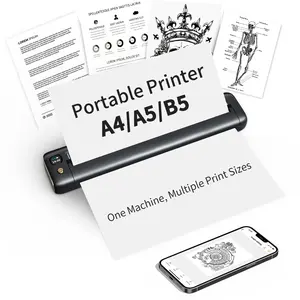 RONGTA Portable Printers Wireless for Travel Support 8.5" X 11" US Letter Bluetooth Thermal Inkless Mobile Printer for Office Home