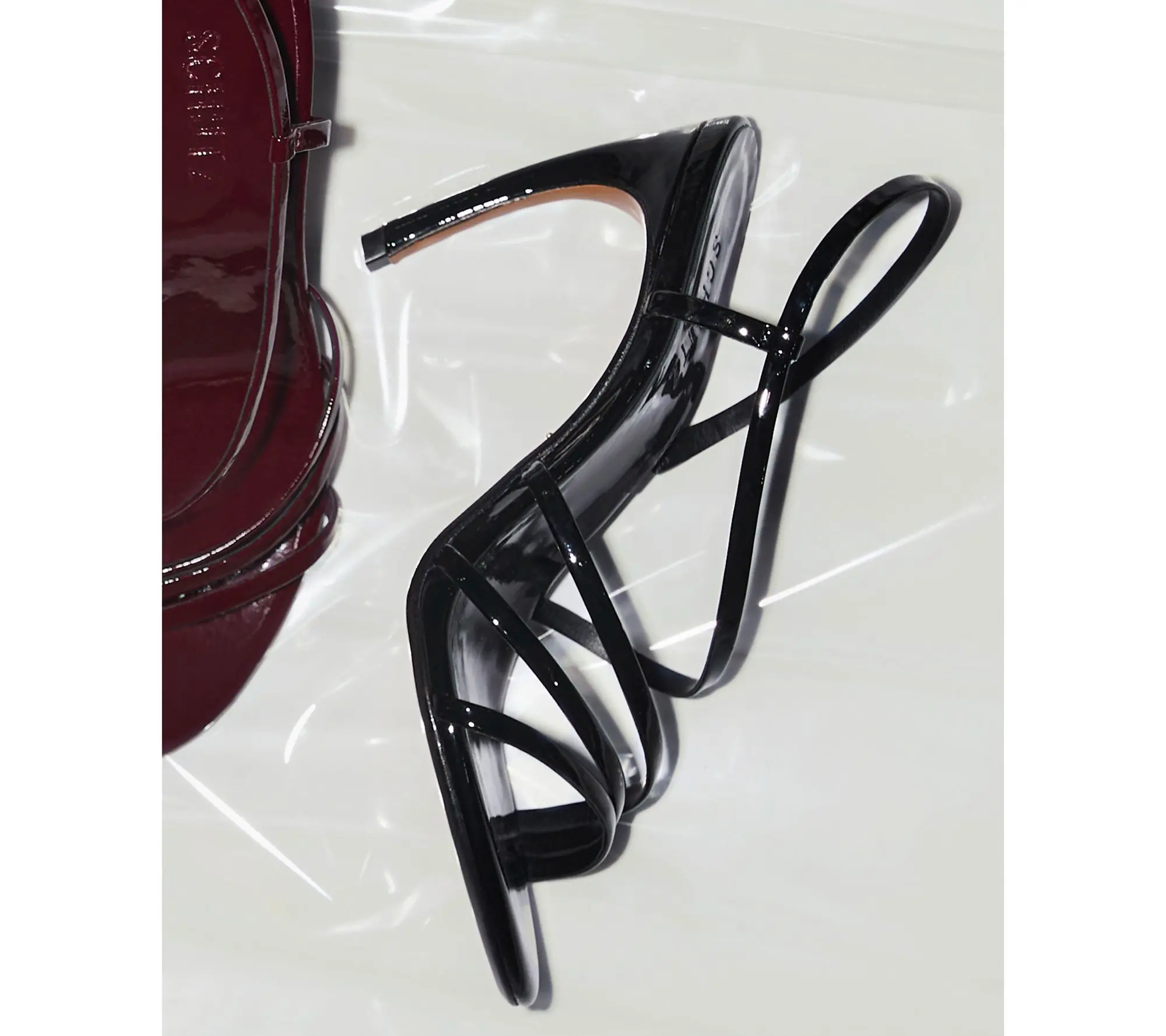 Schutz Leather Heeled Sandals- Annie Curve