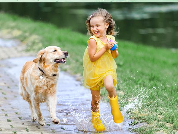 DREAM PAIRS Kids Rain Boots Boys Girls Lightweight Boots Waterproof Easy-on Outdoor Playing Rain Boot Unisex-Child Shoes All Season Must-have,shoes for back to school,back to school shoes