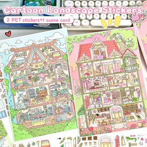 Large Upgrade Craft Stickers, High-End Scene Decals, DIY Landscape Stickers, Educational Toy Sticker Set, Various Sizes Available, Art Stickers, Scrapbooking