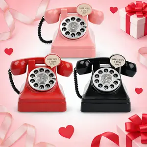 Nostalgic Retro Telephone Piggy Bank, Valentine’s Day/Birthday Gift, Kids Decorative Coin Box, Fun Money-Saving Toy, Decorative Money-Saving Toy for 3 4 5 6 7 8 9 10 11 12 Year Old Boys Gifts