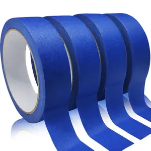 4 Rolls Premium Blue Painters Tape – 0.94 Inch x 22 Yards Each – Multi-Purpose Masking Tape for Painting, DIY Crafts, Decoration & Labeling – No Residue, Easy Removal