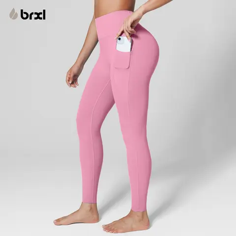 BRXL Women's Buttery Soft High-Waisted Athletic Leggings, Seamless 25" Flex Stretch with Pockets for Yoga, Tummy Control, Cotton Crotch Line, Yoga Leggings Pants, Yoga Gym Outfits,back to school,back to school haul