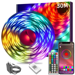 200FT 100FT 50FT LED Strip Lights with APP and Remote Bluetooth Connection Music Sync RGB Timer lights for Bedroom and Living Room Home Decorations for Party and Games Amazing Vibes
