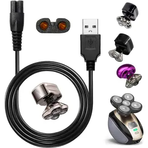 Universal Head Shaver Charger Cord USB Cable Compatible with Skull Shaver Pitbull and Mainstream Shaver Brands(USB Charger)