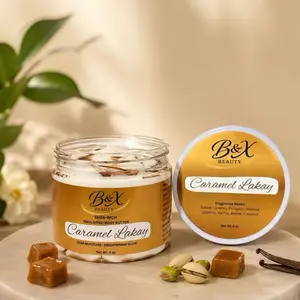 B&X Beauty: Caramel Lakay 6 oz. Emulsified Shea-Rich Body Butter withDeep Hydration • Silky Finish • Brighter