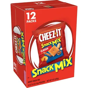 Cheez-It Snack Mix, Lunch Snacks, Office and Kids Snacks, Classic, 9oz Box (12 Packs)