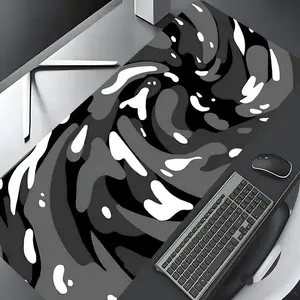 Abstract Pattern Mouse Pad, Rectangle Large Size Gaming Mouse Pad, Non-slip Rubber Pad, Aesthetic Desktop Decoration Protective Pad for Laptop, Computer Games, Gaming Items