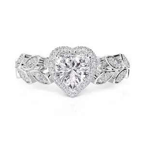 Jeulia Olivetta Custom Heart Birthstone Halo Engagement Ring