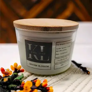 Luxury Orange Blossom Scented 3oz Coconut Soy Wax Candle