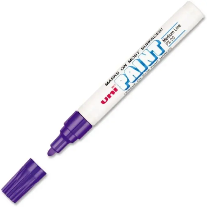 uni-ball UBC63606 Oil-Based Medium Point Markers, Violet Ink, Gloss Lines Office Writing Tool for Office Stationery Supplies