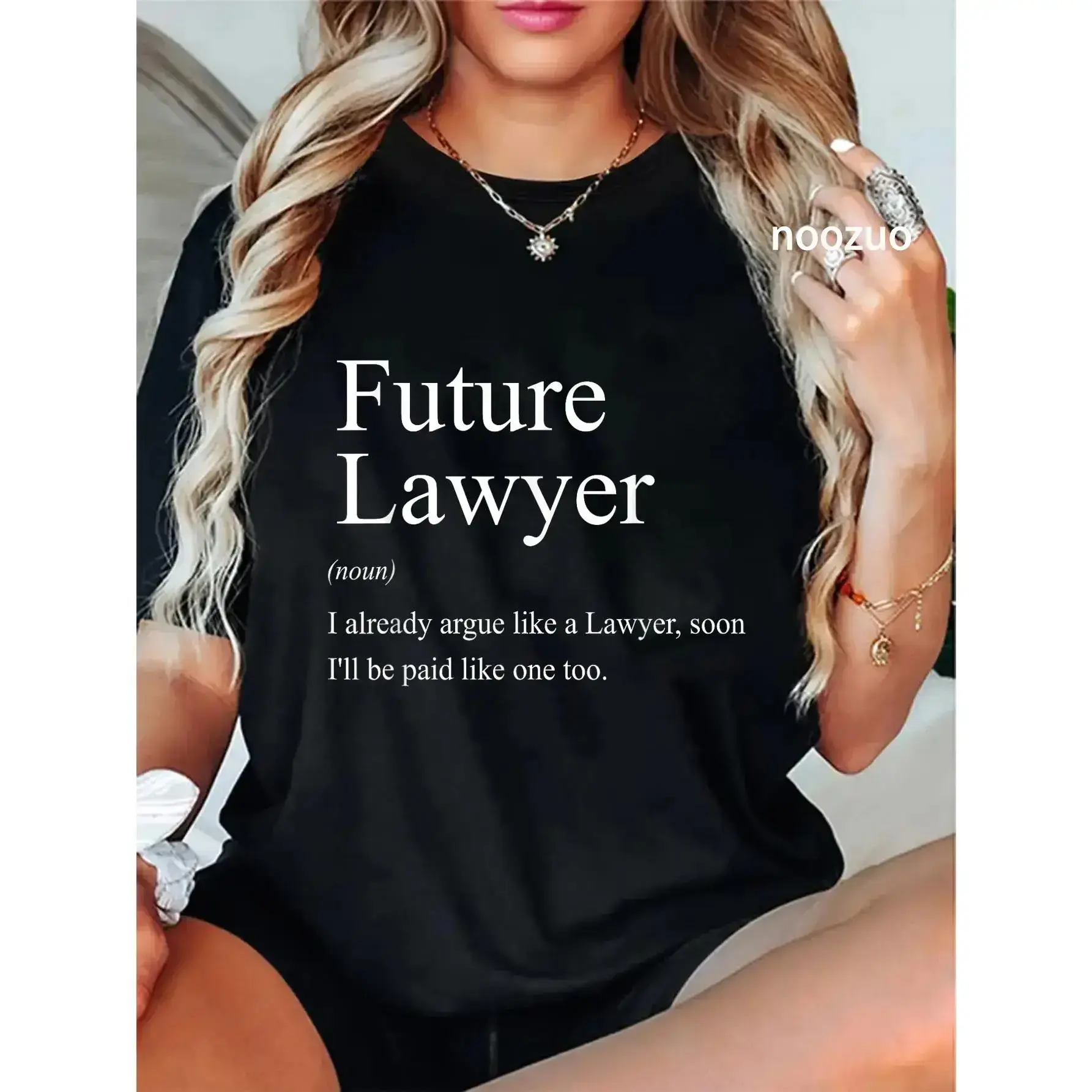 100% Cotton Funny Future Lawyer Gift for Law School Graduate Attorney T-Shirt zzh66
