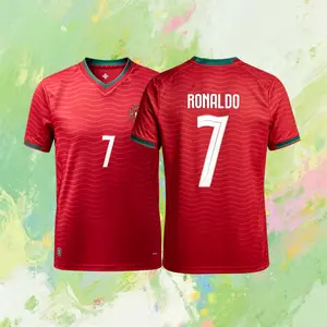 2026 Home Short Sleeve 7# Cristiano Ronaldo Soccer Jersey Red Football Jersey Quick Drying