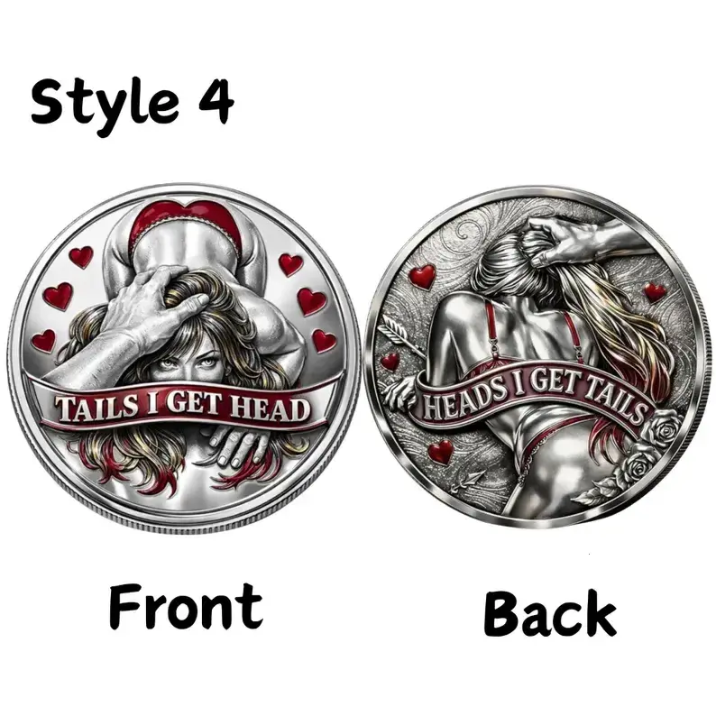 [25% OFF] Couples Decision Coin, Funny Date Night Flip Coin 3D style 4