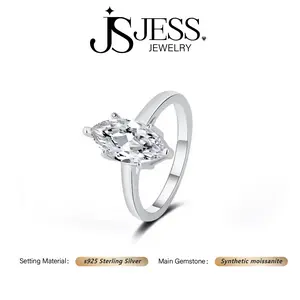 【#195】1ct/2ct Marquise Cut Real Synthetic Moissanite Solitaire Ring S925 Sterling Silver Jewelry D Color VVS1 Clarity Multicolor Available