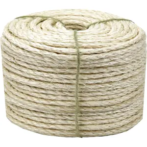 164-Feet 4mm Sisal Rope for Cat Scratcher Repair Replacement, DIY Hemp Twine for Cat Tree Tower, Pet Toy, Crafts Gardening Home Decorating