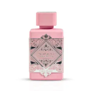 Bad'ee Al Oud Noble Blush Eau De Parfum Spray 100ml (3.4 oz) by Lattafa (Velvet Pouch)