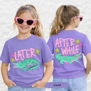 Girls Later Gator Graphic Shirt | Front & Back After A While Crocodile TShirt Shirt | After While Crocodile Gator Shirt