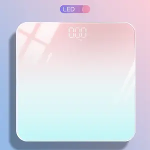 Sleek Gradient Body Scale, LED Invisible Display Accurate Digital Health Weight Scale for Daily Use