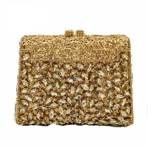 Luxury Rhinestone Crystal Evening Clutch Bag Sparkly Bride Wedding Party Purses for Women