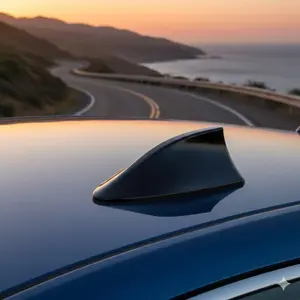 Upgrade Your Car with Shark Fin Antenna - Enhances FM/AM Radio Signal, Waterproof Universal Roof Cover Car Accessories. Easy Carbon Fiber Sticker Install for Stylish Exterior Modification & Improved Reception.