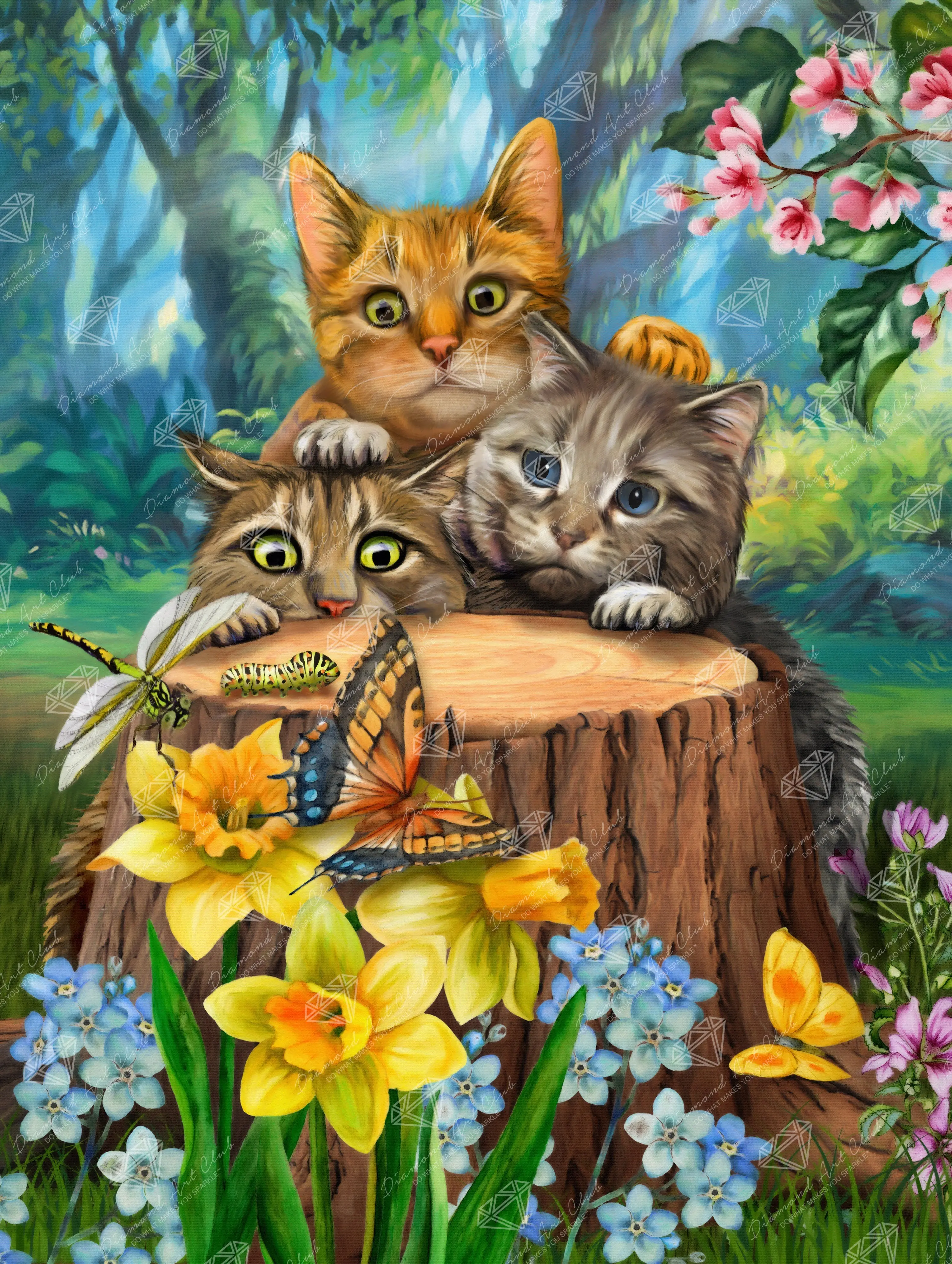 Diamond Art Club® Scaredy Cats Diamond Painting Kit