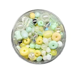 Glass Seed Beads 10g Clear Jar Mix for DIY Jewelry Making Bracelets Earrings Keychains Bag Charms Phone Chains Crafts