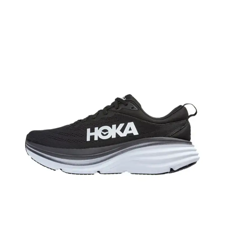 Unisex All‑Day Wear Athletic Walking Shoes, Solid‑Black Breathable Mesh With White Layered Midsole, Max Cushion Cloud‑like Feel, Meta‑Rocker, Arch Support, Vibram Grip Durable Outsole, Comes With Original Shoe Box