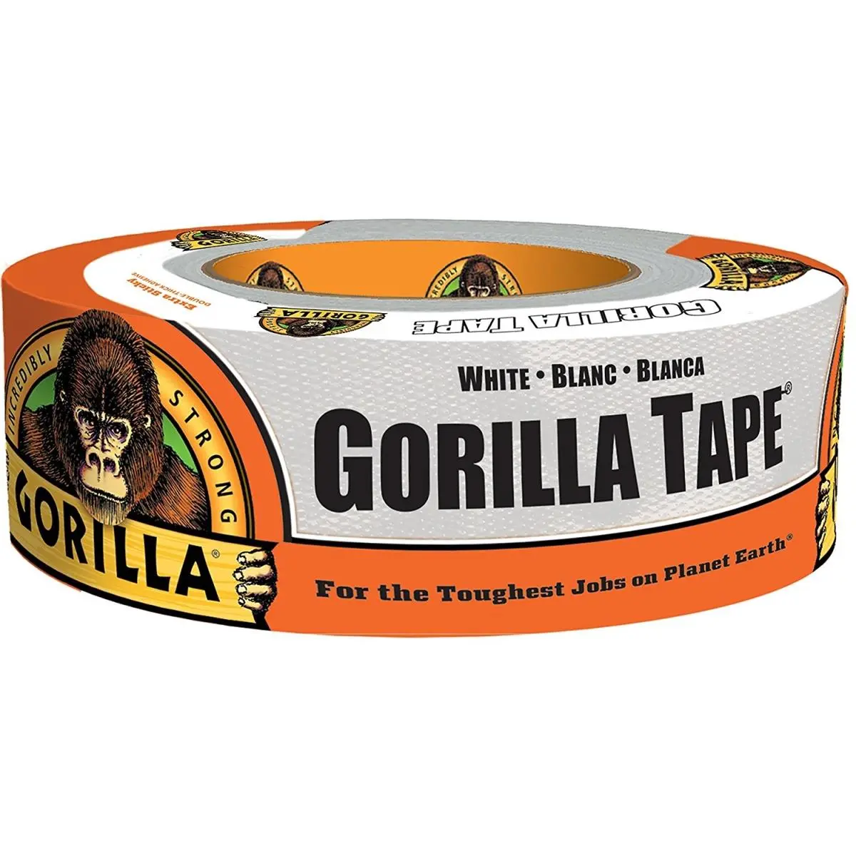 212 MAIN Gorilla Tape (Model 215509) - 2 in x 10 yd White Strong Adhesive Waterproof High Strength Glue for Automotive & Motorcycle Maintenance
