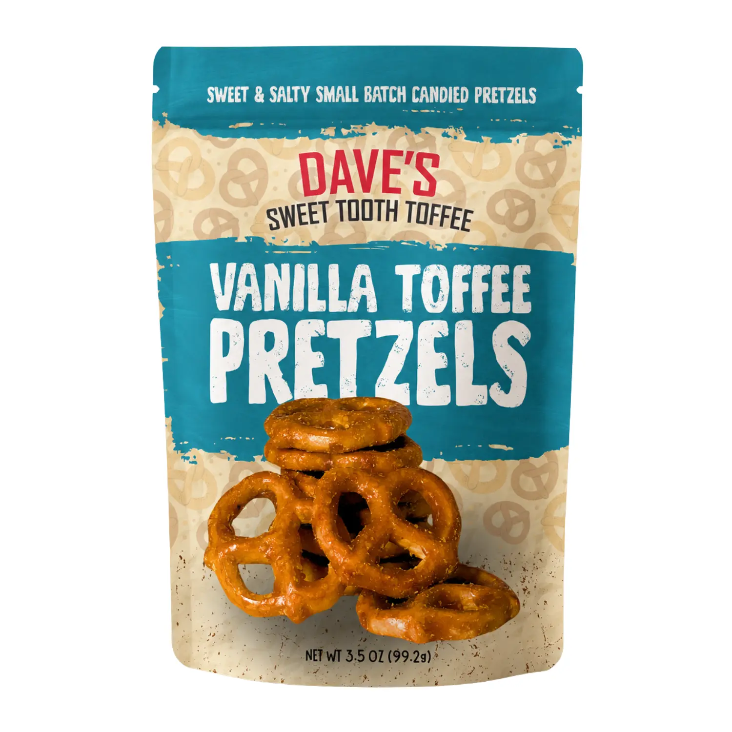 Toffee Covered Pretzels - Vanilla Bean - Dave's Sweet Tooth Toffee Covered Pretzels - Vanilla Bean - Dave's Sweet Tooth