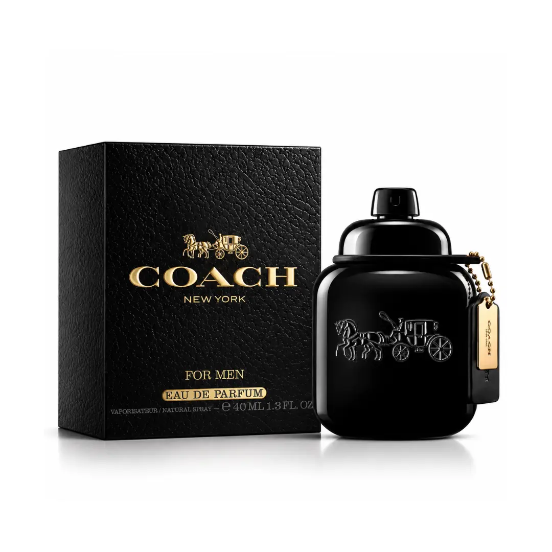 Coach New York for Men Eau de Parfum 1.3 oz | Woody Amber Cologne with Bergamot, Geranium & Vetiver