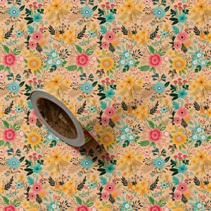 Floral Gift Wrapping Paper | Elegant Flower Design Gift Wrap for Birthdays, Weddings & Special Occasions