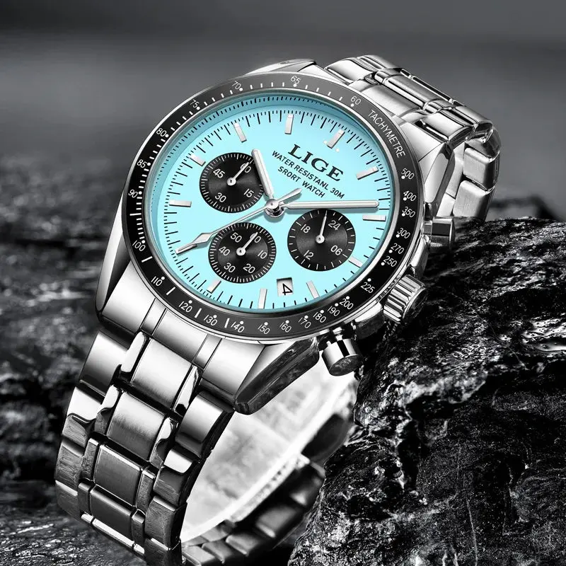 LIGE Luxury Men's Quartz Watch