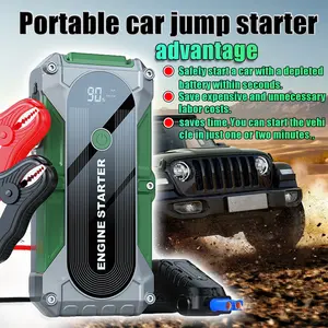 Portable 12V Car Jump Starter - 200A/400A Surge, LED Flashlight & USB Charger (Works in -20°C to 60°C)