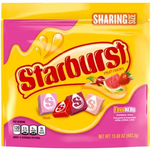 STARBURST FaveREDS Fruit Chews Candy, Chewy Candy, 15.6 oz Sharing Size Bag
