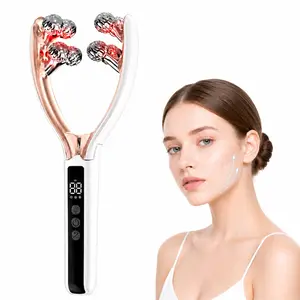 Doge&Vollar Face and Neck Massager , Rechargeable Facial Roller Beauty Tool for Jawline, Neck and Cheek Care, Depuffing Massage, Skin Firming Skincare Device