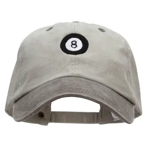 8 Ball Pool Embroidered Pigment Dyed Wash Cap
