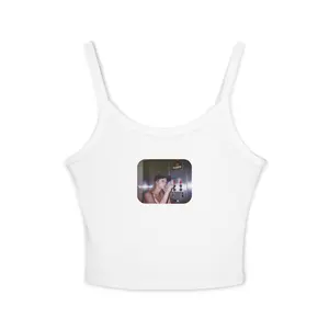 Paris Hilton Smoking Weed y2k Vintage-Inspired Women's Spaghetti Strap Tank Top, Graphic Tee