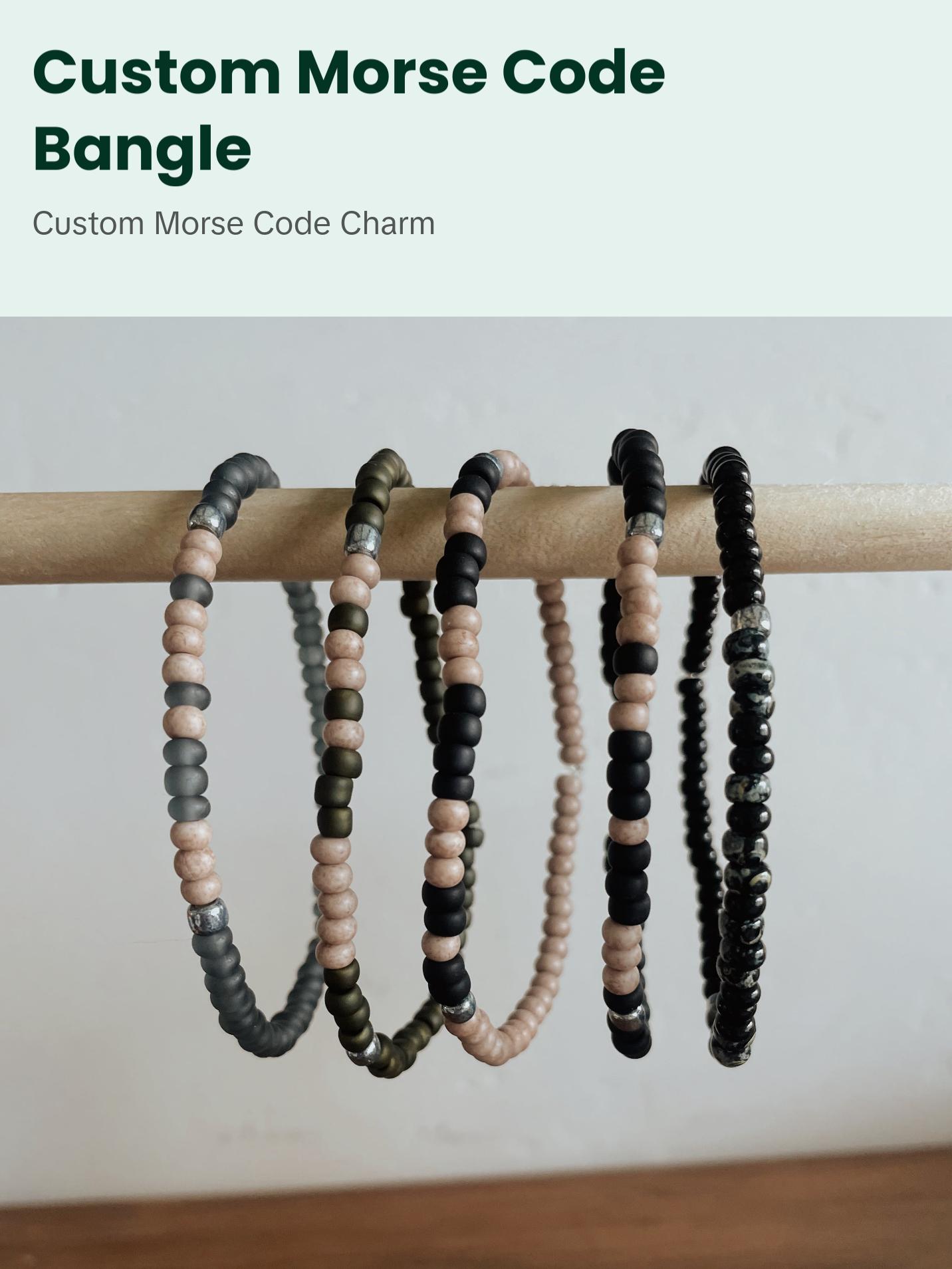 Men's Custom Morse Code Bracelet