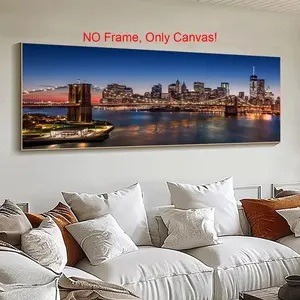 City Architecture Landscape Canvas Painting without Frame, Modern Art Print, Wall Art Decor for Home Living Room Bedroom Office, Poster