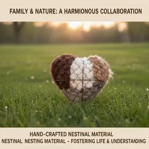 Handmade Fiber Bird Nesting Heart Refillable Birds Haven 1 Heart Shape Hummingbird Nesting 2 Bags of Nest Materials Winter Fowl Gifts Animal Hummingbirds Lovers Home Garden Yard 1Set