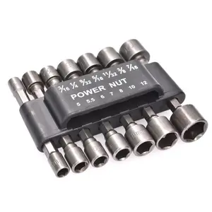 14-Piece Strong Hexagon Socket Set, Non-Magnetic Head for Electric Drills, Pneumatic Screwdriver Socket Kit, Durable Tool Set for Easy Use